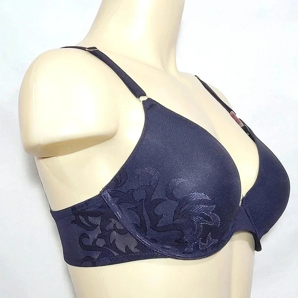 34D Vanity Fair Beautiful Embrace Average Cover UW Bra Black NWT - Picture 1 of 4
